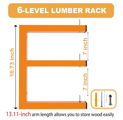 Lumber rack wall mounted - rack, wall-mounted