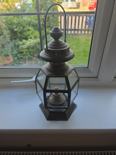 Antique brass hexagonal - brass,
