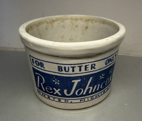 Vintage stoneware butter crock