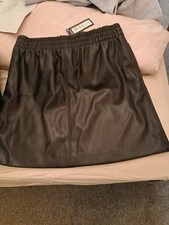 Leather Faux Leather Skirt