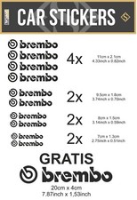 10x Brembo Calipers Stickers Quality Decal Rally JDM WRC WRX Color BLACK