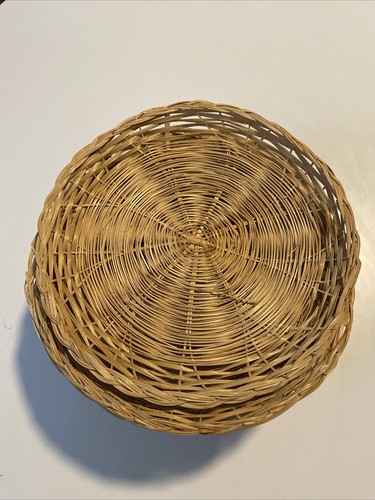 Vintage wicker rattan charger - wicker,