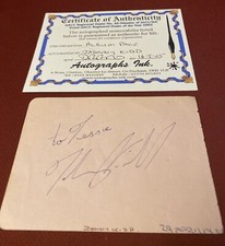 JOHNNY KIDD - HAND-SIGNED ALBUM PAGE  1964 "SHAKIN' ALL OVER" & Ross Barbour