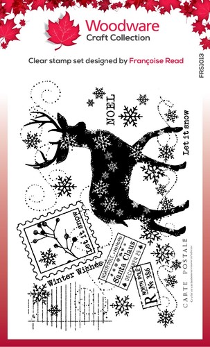 Winter reindeer woodware - -,