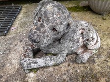 VINTAGE STONE PUPPY DOG  WITH