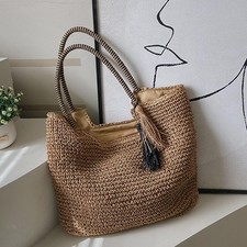 Casual Straw Woven Handbag Top