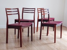 Mid century retro Danish rosewood dining chairs by Dyrlund