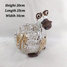 Duck Garden Figurine Ornament Novelty Bird Crackle Finish Googly Eyes 20cm Cute