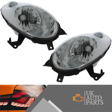 Headlights Fits Nissan Micra K12 2002-2007 Chrome Inner Headlamps Left & Right