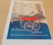 La Dauphine Pram William Wilson & Sons Ltd. 1958 Magazine Print Ad