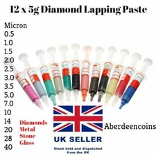 12 x 5g Diamond Lapping Paste