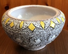 Vintage Italian Pottery Vase Bowl  Fratelli Fanciullacci Alla Moda 15cm Dia