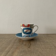 Cath Kidston Clocks Print Design Cup Mug and Saucer Set Kitchenalia Decor