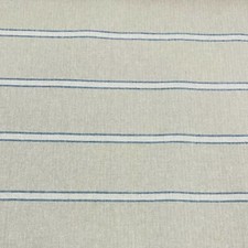 French Linen Double Stripe Fabric in Blue Double Width 280cm | Curtains Blinds