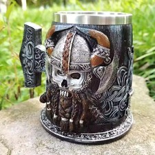 Medieval Viking Beer Mug Nordic Gothic Tankard Barrel Cup For Tea/Whiskey/Coffee