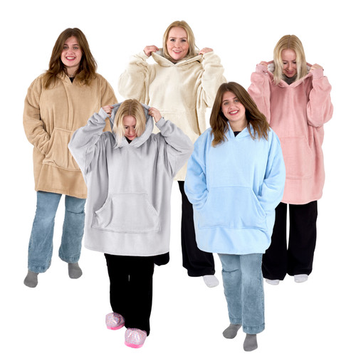 Oversized sherpa hooded - oversized,