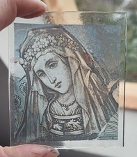 Stained Glass lady kiln fired