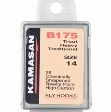 Kamasan Trout Hooks B175 Heavy Fly Traditional Forged Bend Strong Carbon Steel