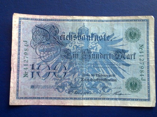 1908 german 100 - 100, mark