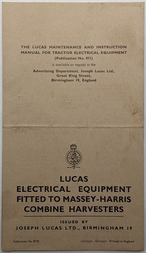 Original lucas leaflet for - original,