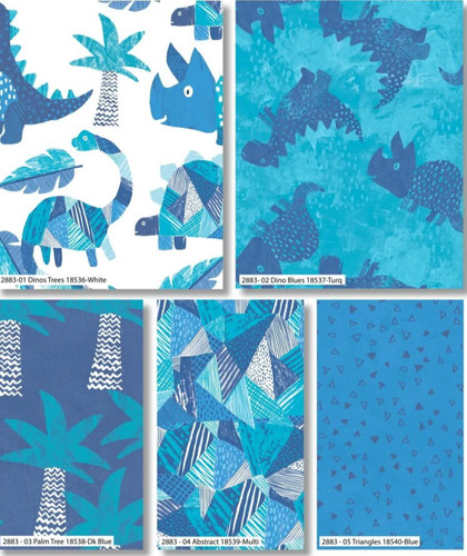 Crafts fabrics dino blues - crafts,