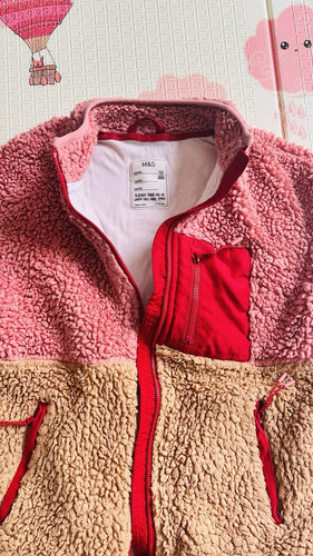 Girls colourblock fleece - m&s,