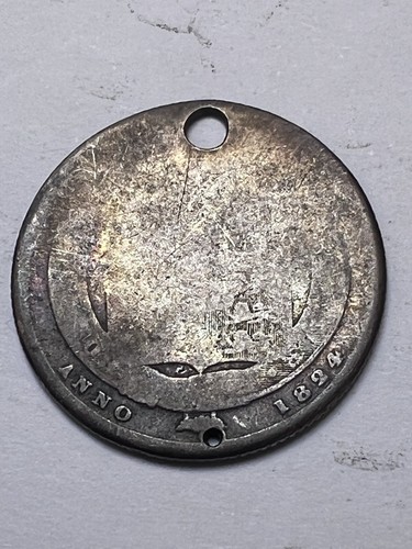 1824 georgian silver - 1824, shilling