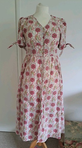 Fabindia pink floral block - fabindia,