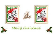 SPEEDWAY CHRISTMAS CARD. CRADLEY HEATH 1977 VINTAGE DESIGN FREE UK P&P