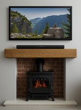 SOLID OAK FIREPLACE MANTEL