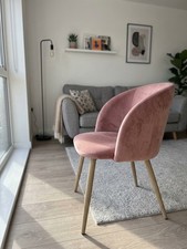 Blush Pink Velvet Accent Chair