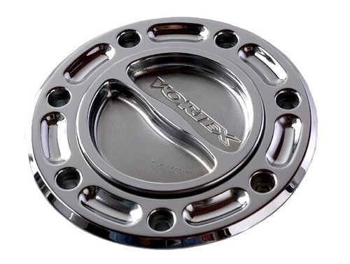 Vortex chrome gas fuel cap - cap, lid