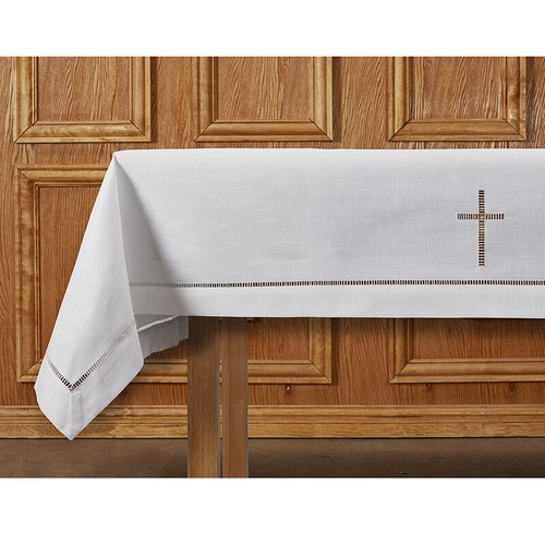 White embroidered eyelet cross - white,