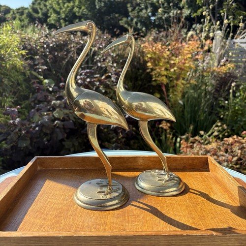 Pair vintage solid brass - vintage,