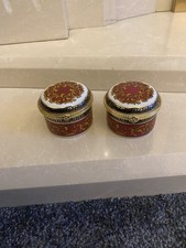 Vintage Enamel and Brass