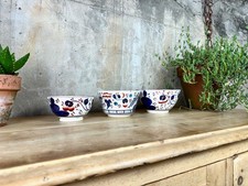 Gaudy Welsh Fruit Bowls Trio