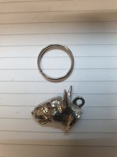 English bull terrier keyring - terrier,