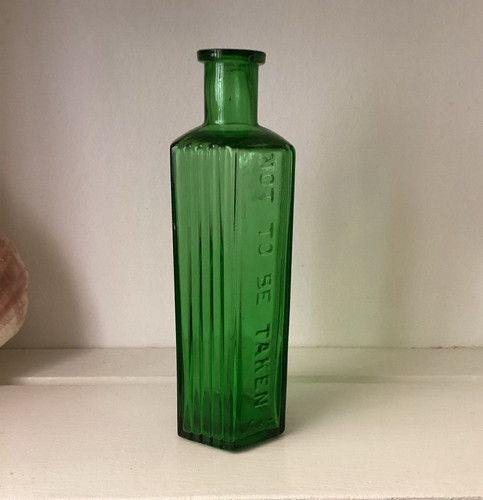 Green glass poison - glass, bottle