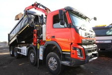2016  VOLVO FMX  420 8X4 TIPPER GRAB PALFINGER GRAB CRANE HIAB SCANIA XT DAF 6X4