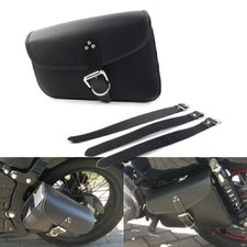 Left Side PU Leather Saddlebag Saddle Bag For Harley Sportster Iron 72 883 1200
