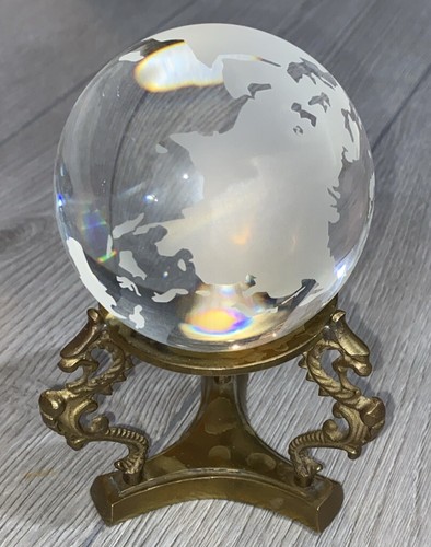 Vintage world globe crystal - globe,