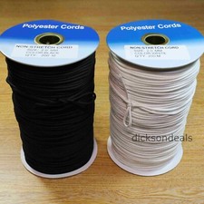 2mm Blind Cord White or Black Polyester 5, 10,  or 200m Vertical Roman Venetian