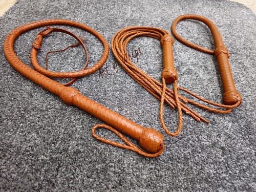 Premium cowhide leather whip - leather,