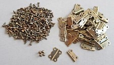 Bronze Hinges for Wooden Boxes Craft Furniture Chest Wood Doll House Door Screws