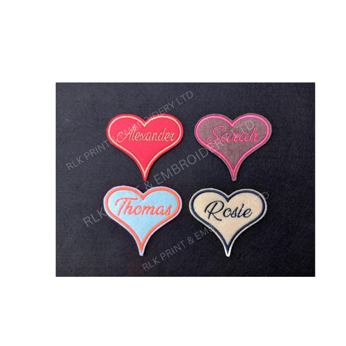 Personalised embroidered heart - personalised,