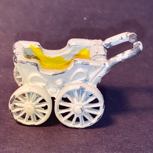 Vintage metal baby carriage - metal,
