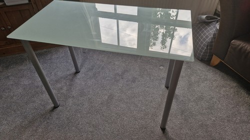Tempered frosted glass table - tempered,