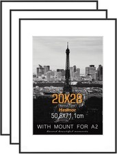 A2 Photo Picture Frame Aluminium Wall Mount Poster Home Decor Acrylic Set of 3
