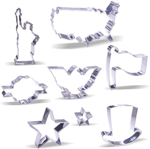 4th july cookie cutter - cookie, set