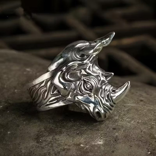 Rhino horn open ring - horn, jewelry